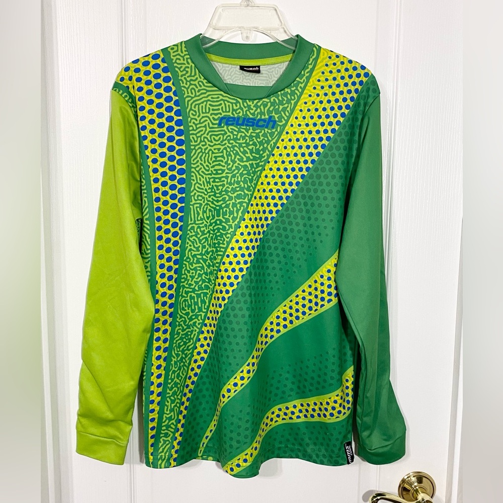 Y2K Reusch Goalkeeper Jersey Vintage Neon Green Men’s Medium